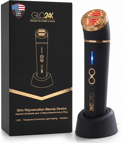 GLO24K 3-in-1 Red Light Massager for Face & Neck